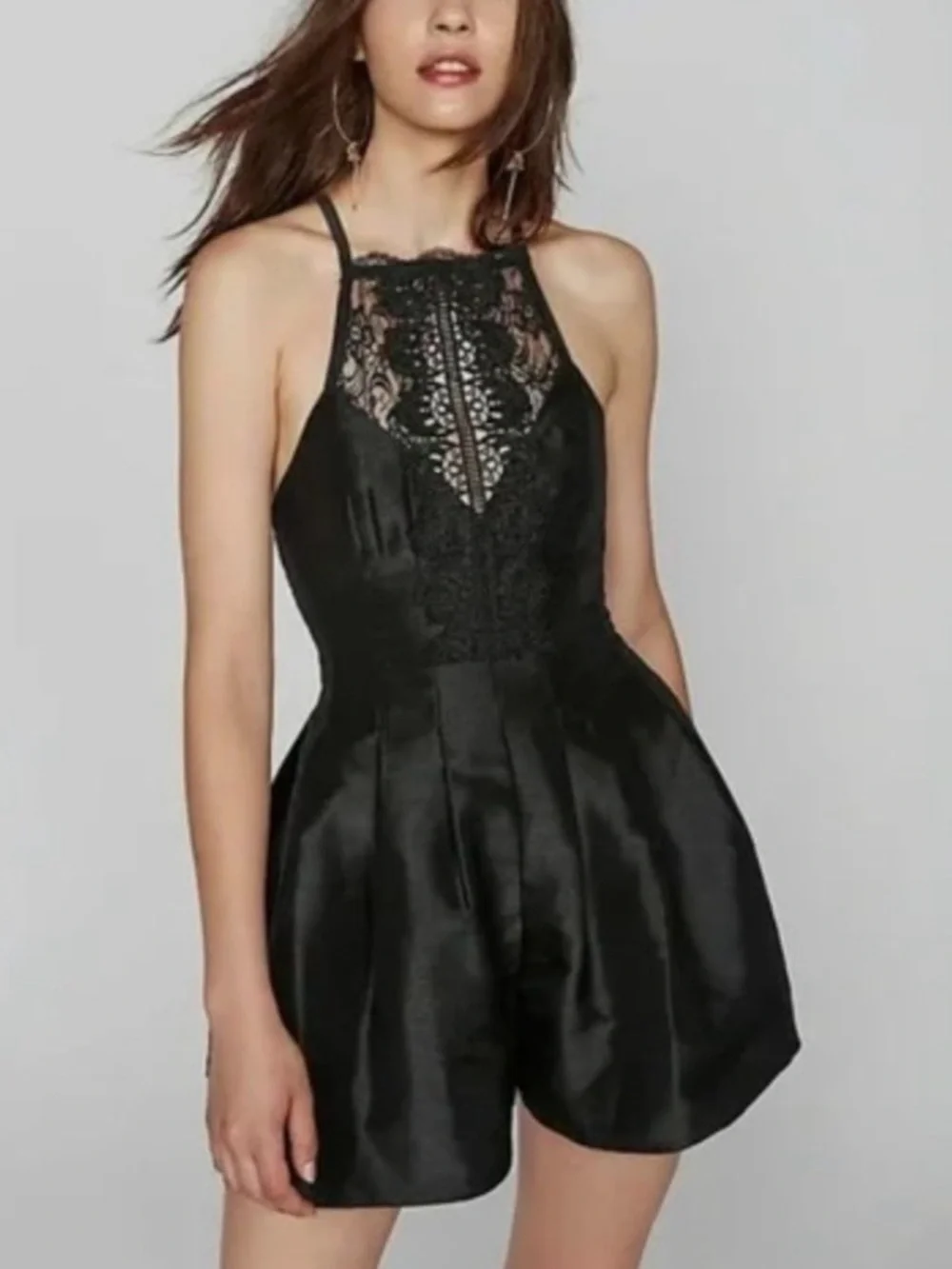 Free People NWT Heart to Heart Flare / A-Line Lace Crochet Open Back Romper